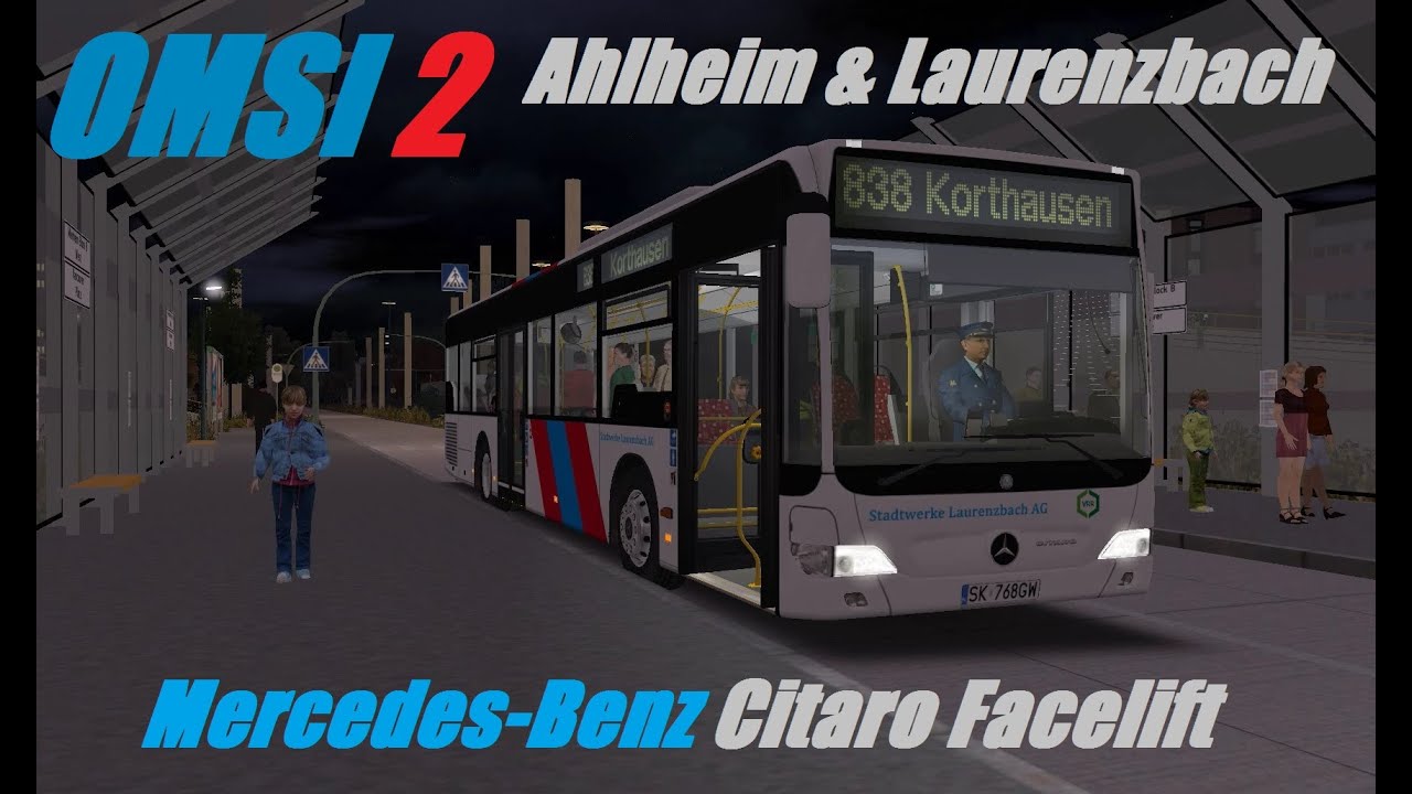 OMSI 2. Ahlheim & Laurenzbach, Line 838, Mercedes-Benz Citaro Facelift. Part 1