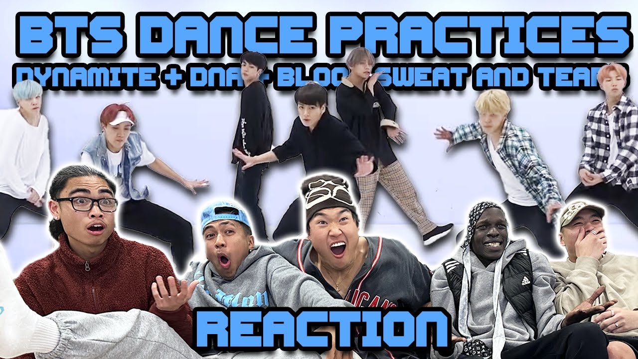 WE WATCH 3 DIFFERENT BTS DANCE PRACTICES | DYNAMITE + DNA + BLOOD SWEAT AND TEARS