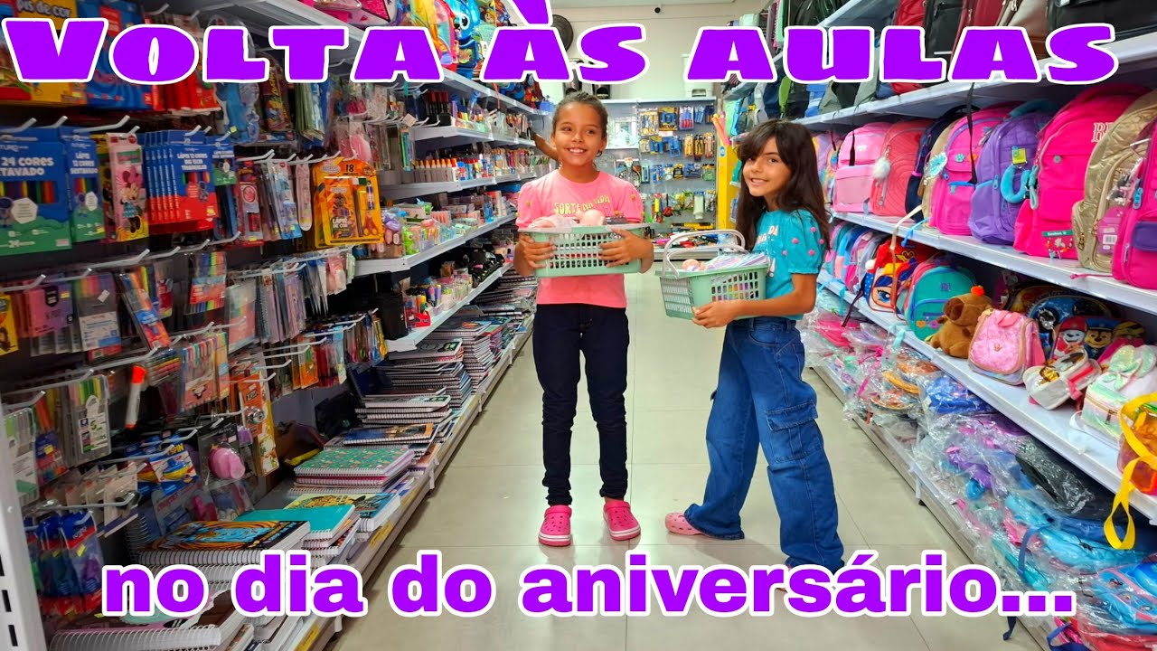 COMPRAS/material escolar+presente de aniversário!veja quanto gastei 