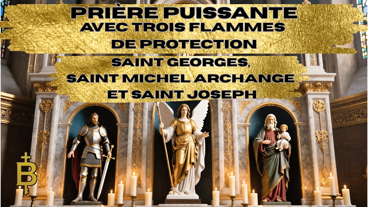 Prière puissante trois flammes de protection Saint Georges, Saint Michel Archange et Saint Joseph