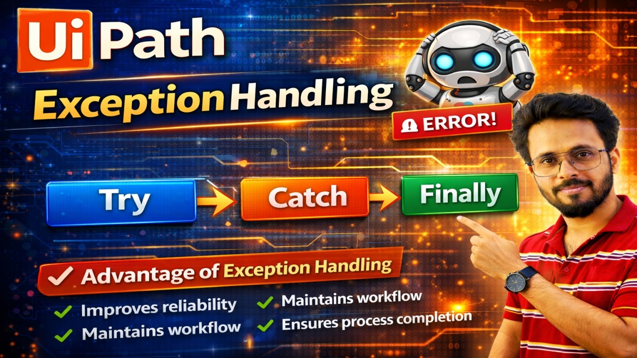 UiPath Exception Handling| Try Catch Activity | Throw & Rethrow | Terminate Workflow | UiPath RPA