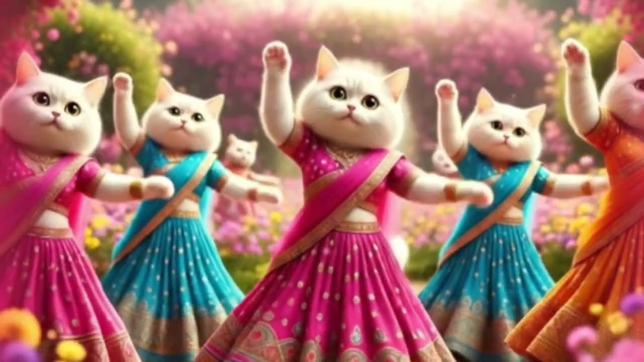 Cats beautiful traditional attire dance #catvideos12