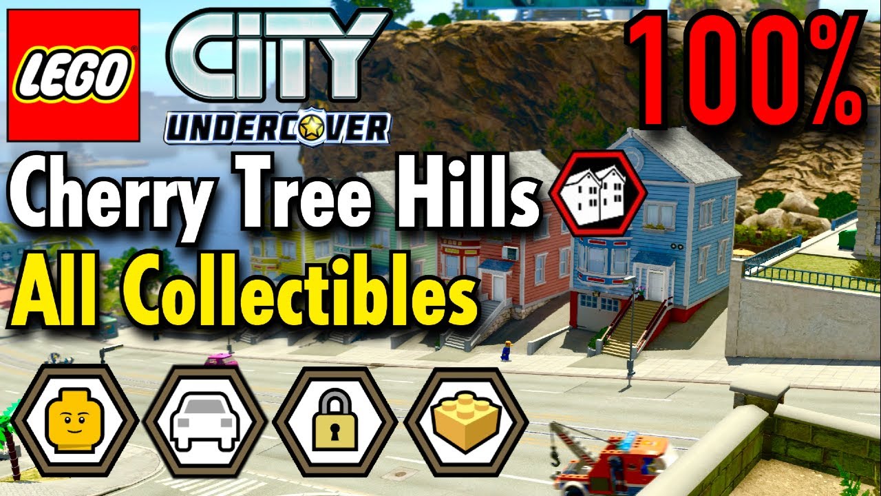LEGO City Undercover - Cherry Tree Hills 100% Guide (All Collectibles) Free Roam Gameplay