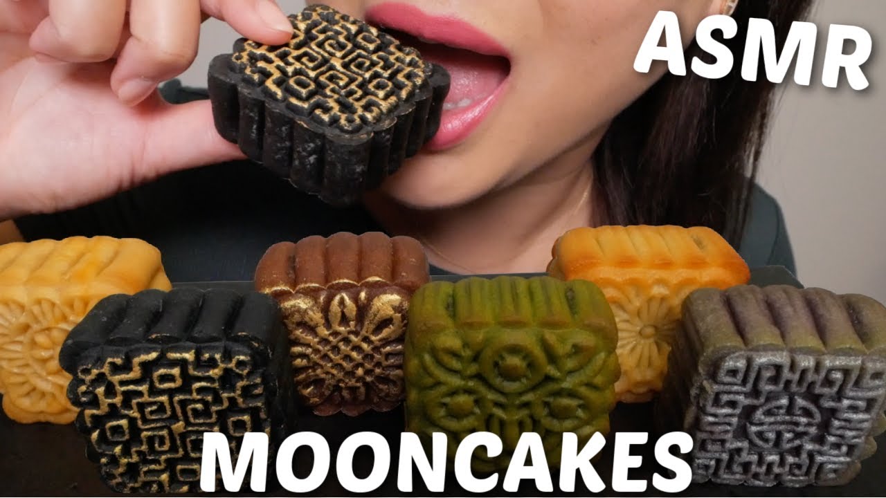 Mooncakes Bake Code Mid-Autumn Festival ASMR *No Talking Eating Sounds | N.E Let's Eat