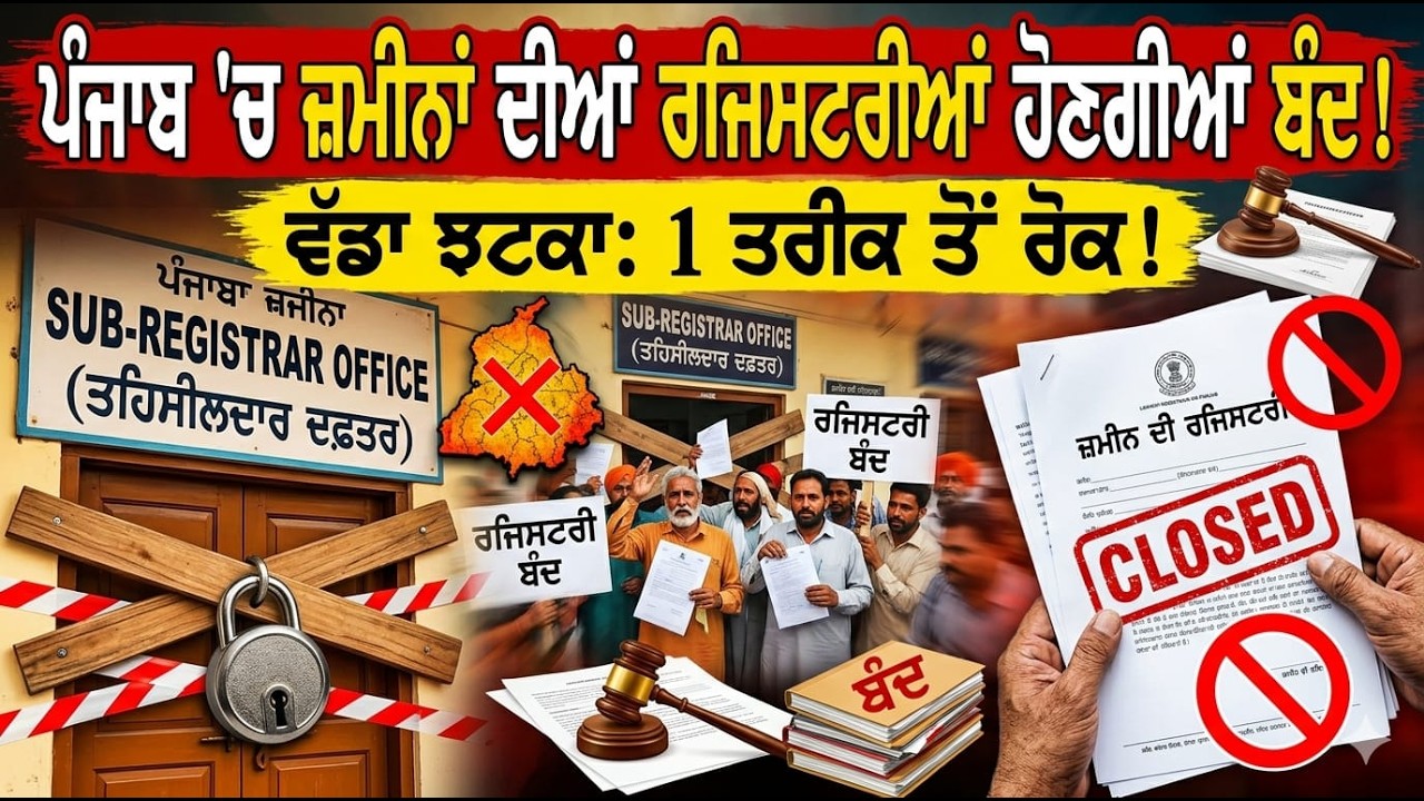 New Property Registration Rules in Punjab 2026 | ਪੰਜਾਬ 'ਚ ਜ਼ਮੀਨ ਦੀ ਰਜਿਸਟਰੀ ਦੇ ਨਵੇਂ ਨਿਯਮ