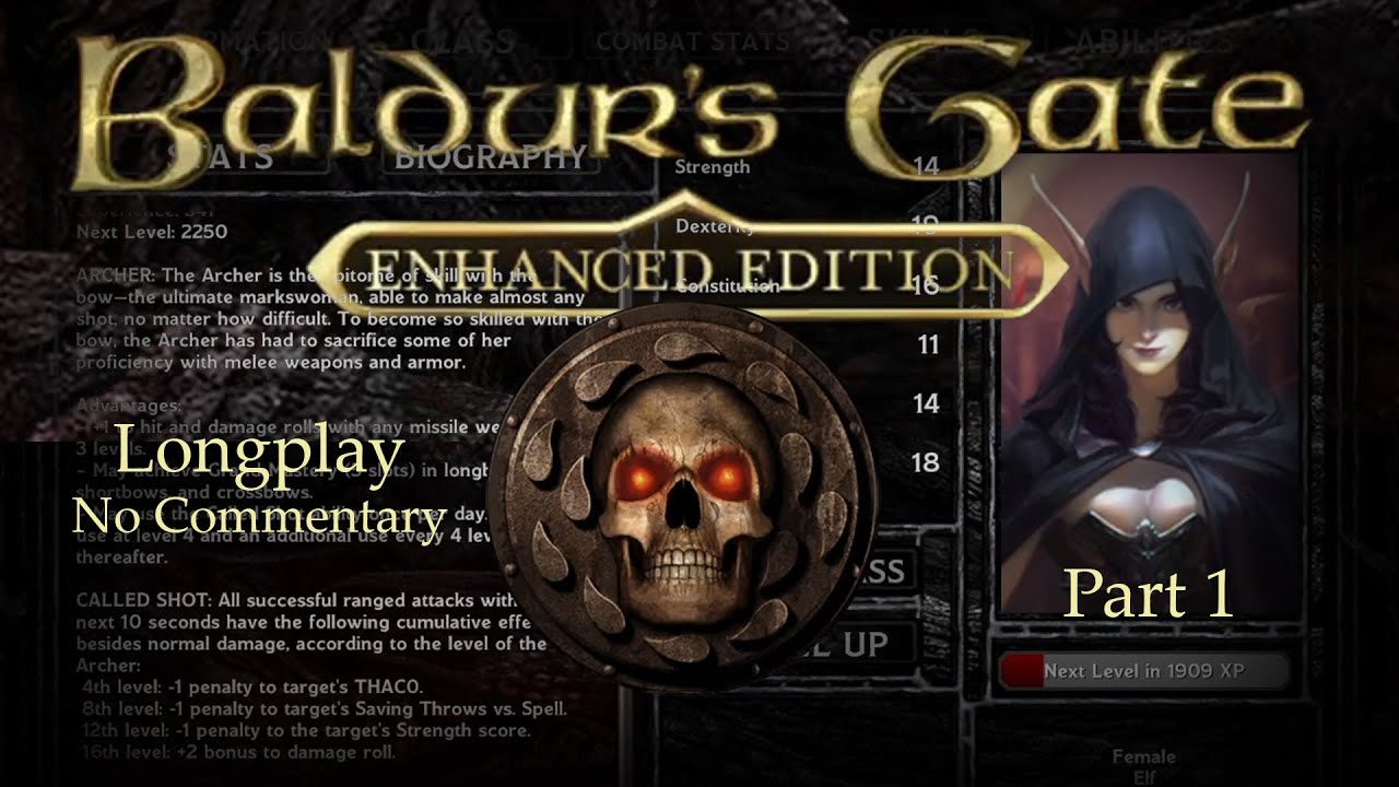 Baldur's Gate (Enhanced Edition) - PC - 1998 (2012) - Longplay - No Commentary -  Part 1