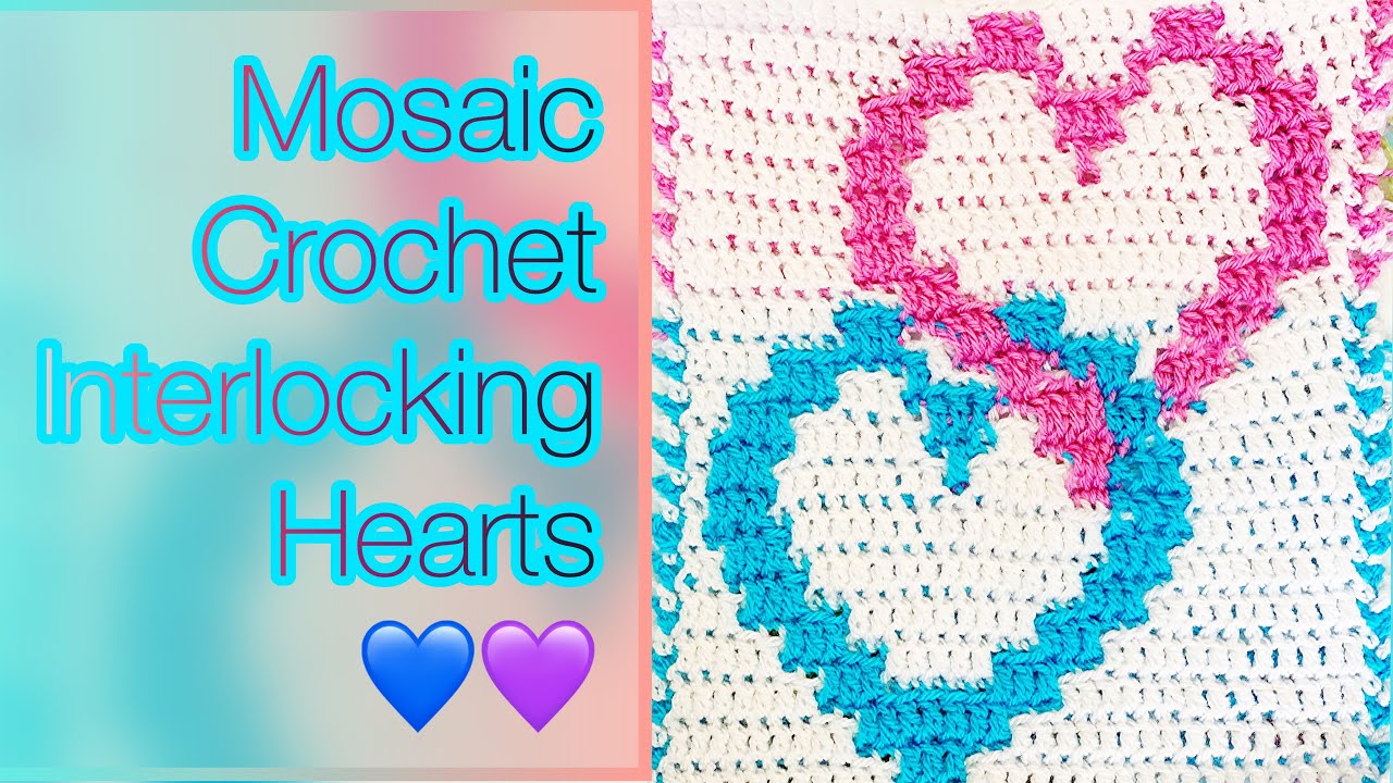 Interlocking Hearts Mosaic Crochet Trailer #shorts
