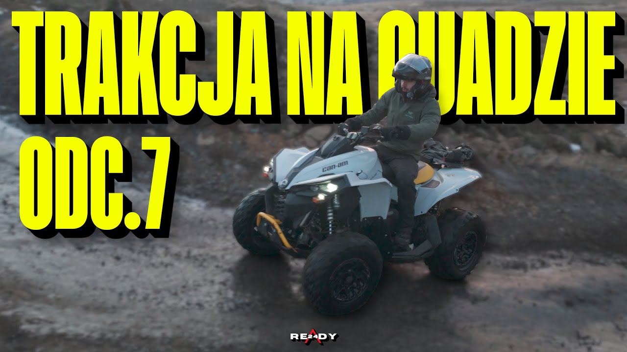 Trakcja na quadzie - oblodzony szlak