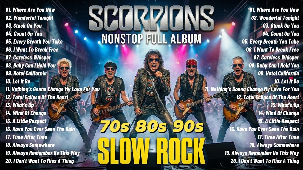Greatest Slow Rock 70s 80s 90s 🤘 Scorpions, Aerosmith, Eagles, Bon Jovi & Led Zeppelin Classics