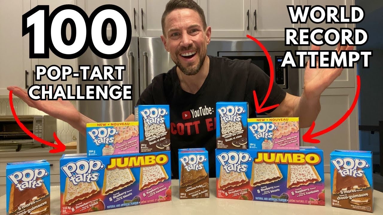 100 ПОП-ТАРТ ЧЕЛЛЕНДЖ | ПОПЫТКА УСТАНОВИТЬ МИРОВОЙ РЕКОРД!! @JoeyChestnutYouTube @mollyschuyler-M...