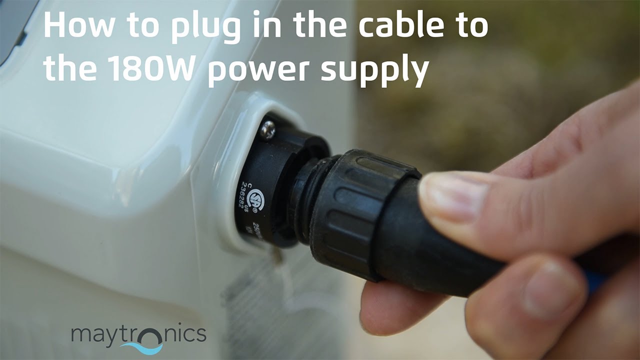 Maytronics Dolphin - How to plug in the cable to the 180W power supply