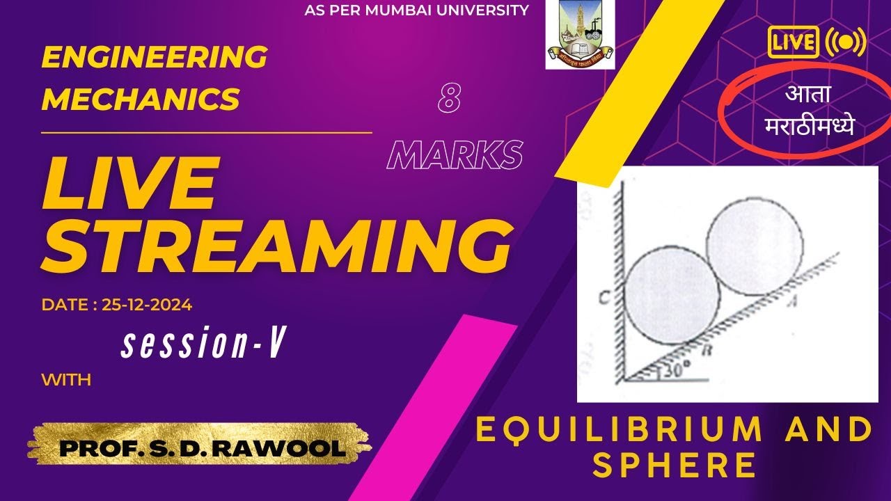 End-Semester Prep Special: Session V: Equilibrium- sphere Simplified #lastfouryear MU paper solved