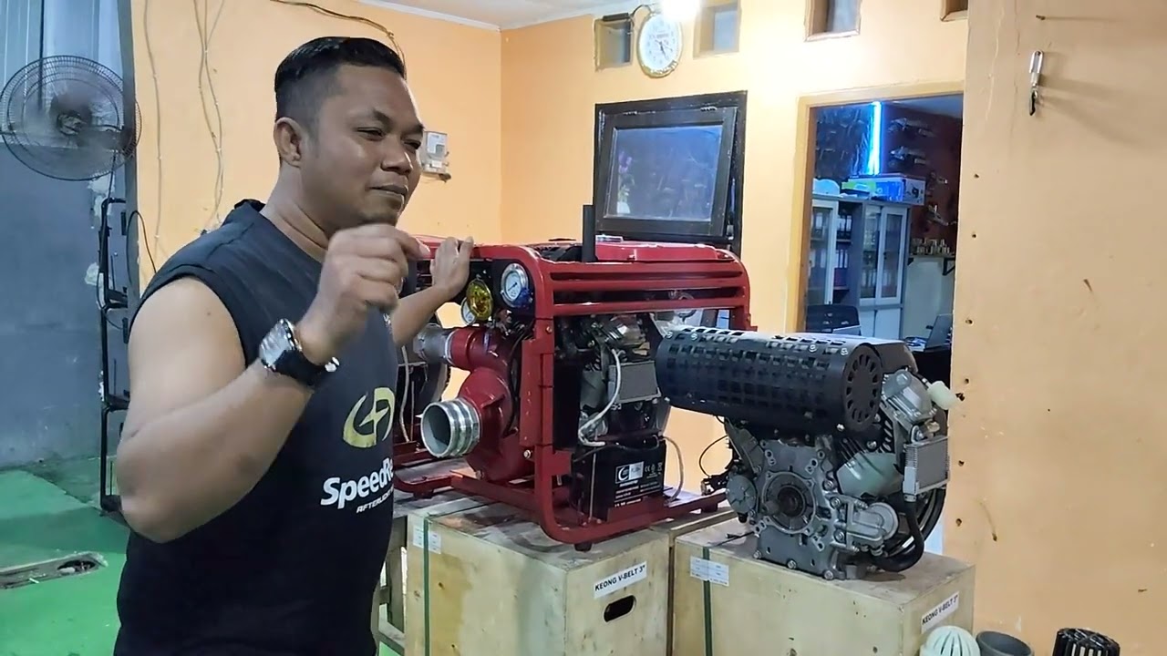 REVIEW POMPA PEMADAM YORDAN 25HP TWIN CYLINDER || YORDAN PUMPS