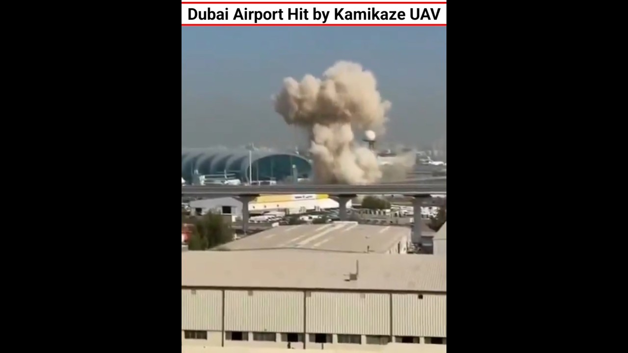 Dubai Airport Hit by Kamikaze UAV #shorts