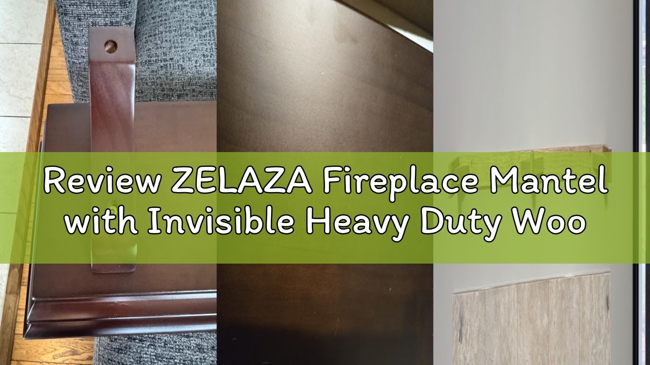 Review ZELAZA Fireplace Mantel with Invisible Heavy Duty Wood Bracket, Wall Mount Handcrafted Hollow