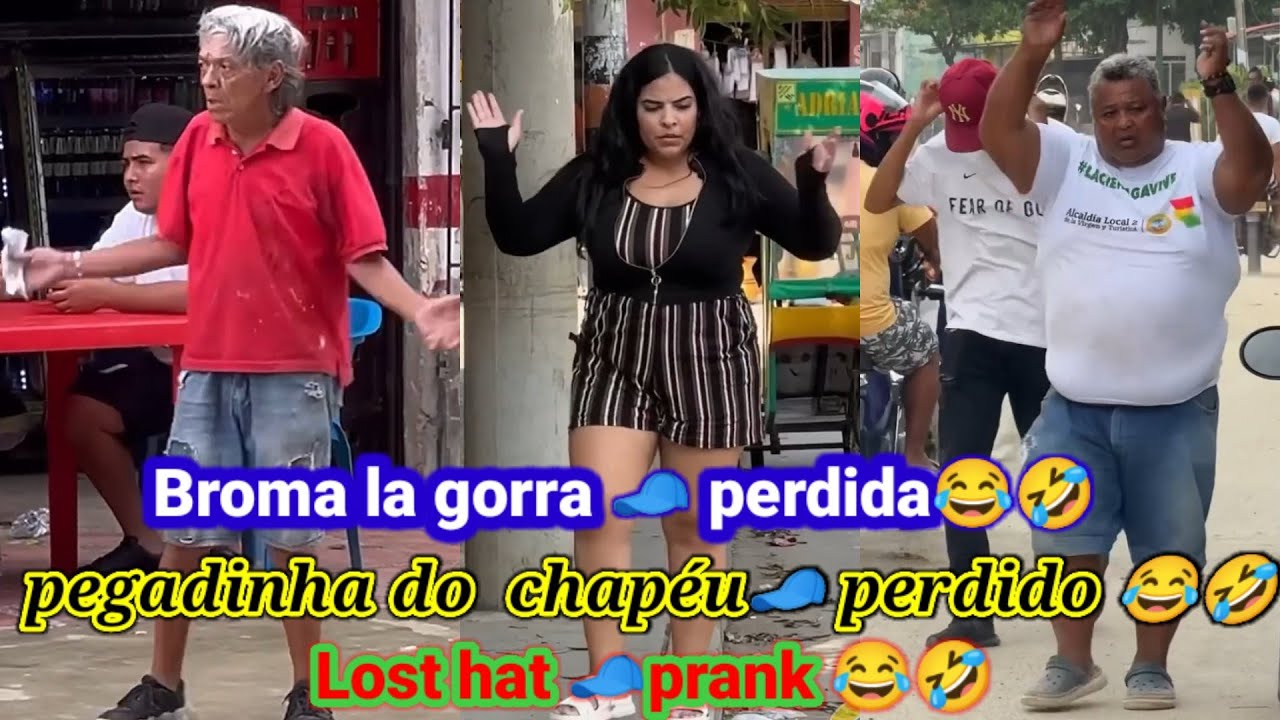 Broma la gorra 🧢 perdida😂 /pegadinha do  chapéu🧢 perdido 🤣 /Lost hat 🧢prank 