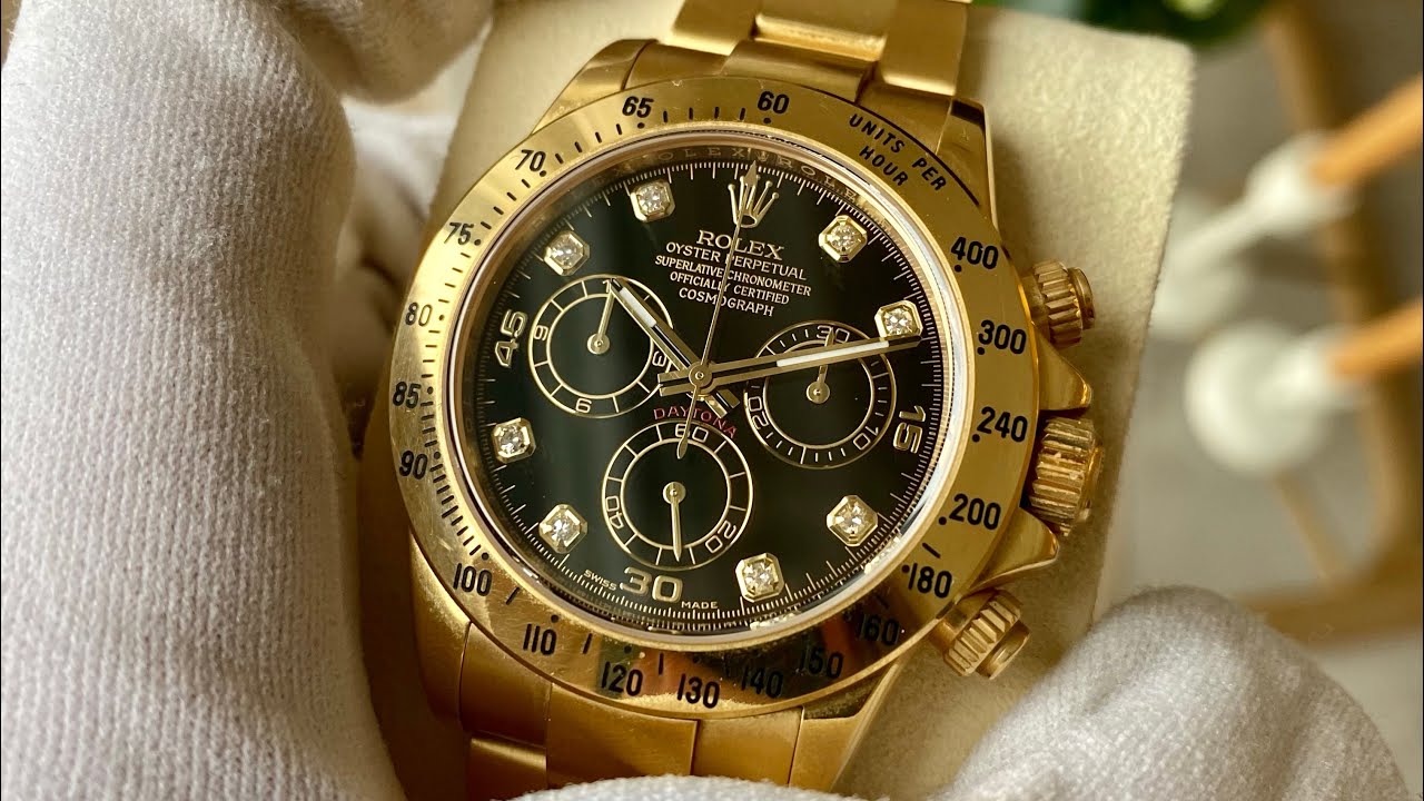UNBOXING: The gorgeous Rolex Daytona 116528 with Diamond dial in yellow gold🔥