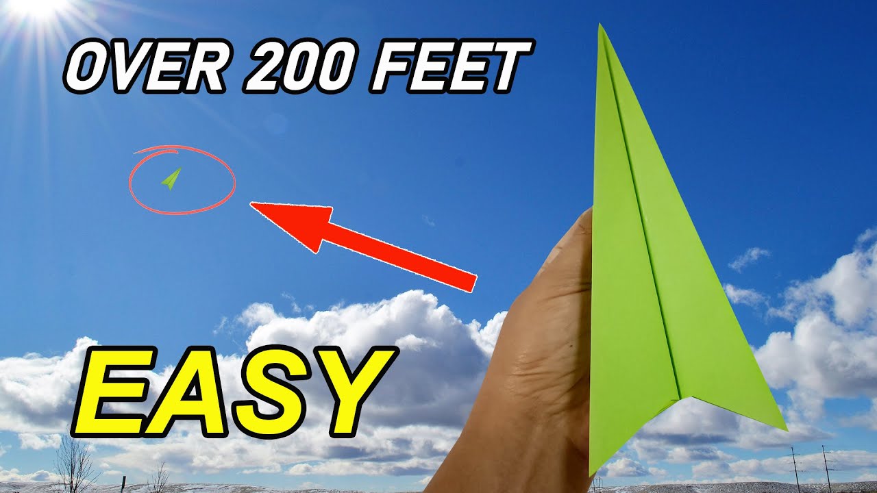 Paper Planes 200 FEET!! How To Make Paper Airplane That Flies Far