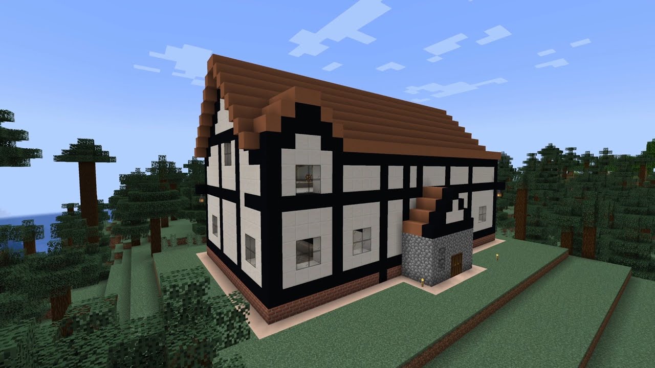Minecraft Tudor House Timelapse | Cinematic Camera & Modern Interior