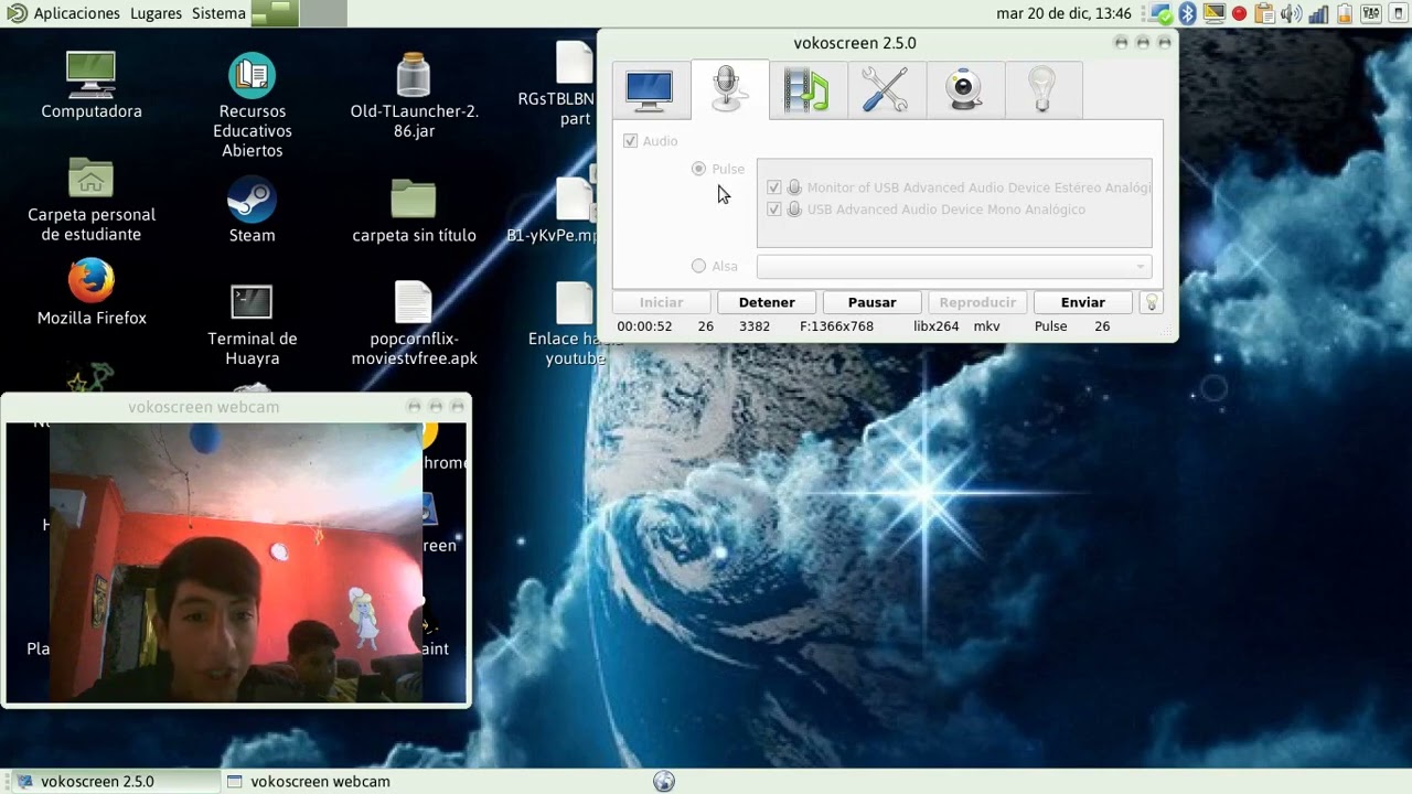 como usar vokoscreen