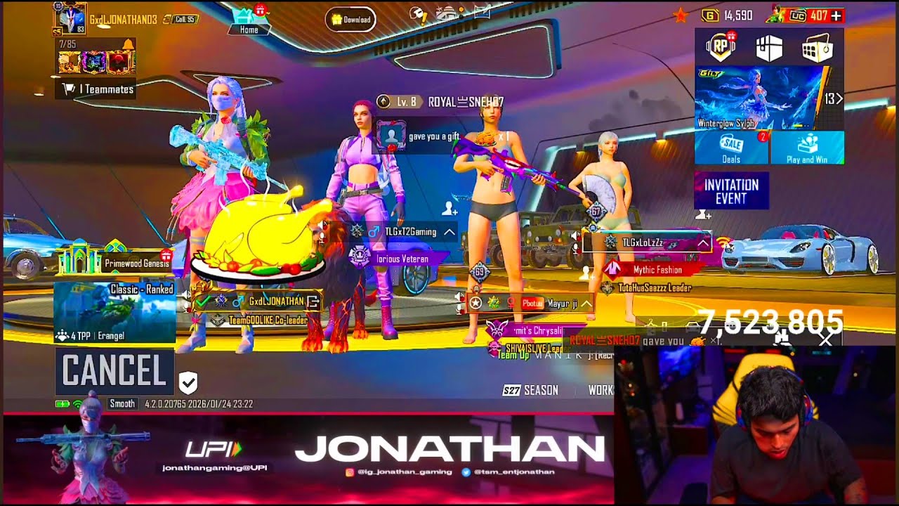 Jonathan Gaming Live Stream Gameplay Video || Bgmi Full Gameplay Video || LolzZz Gaming