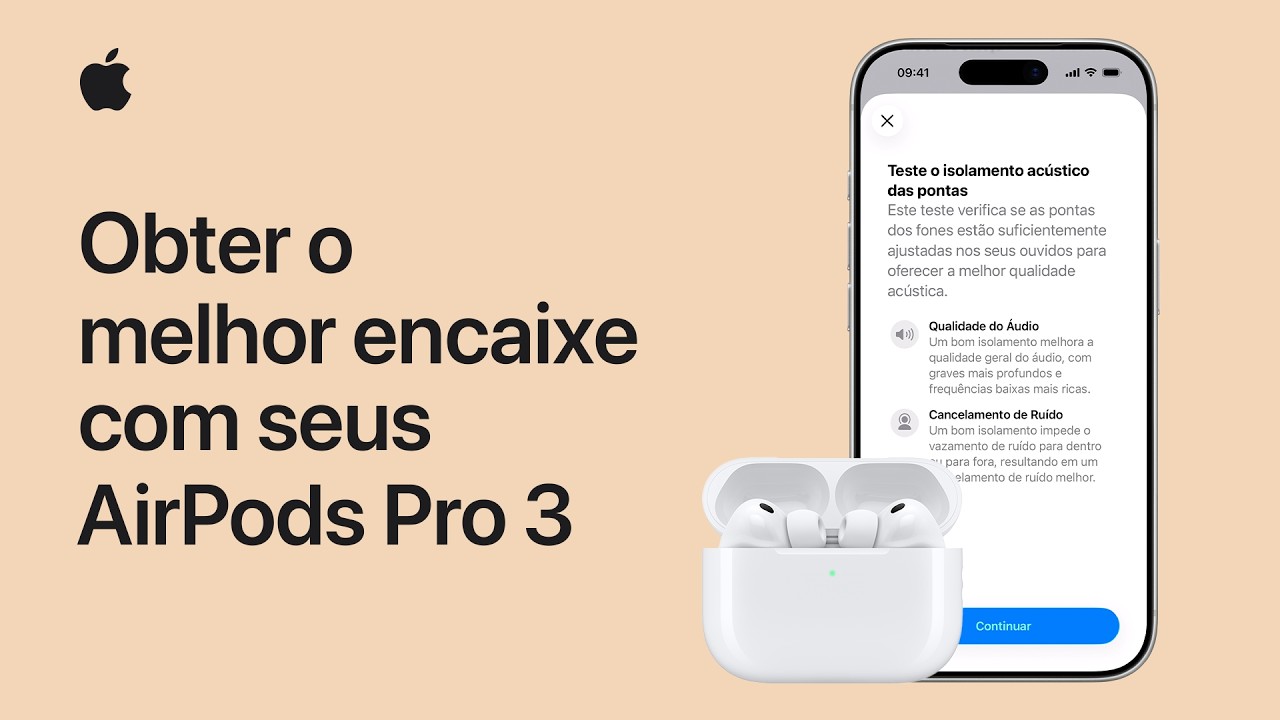 Como obter o melhor encaixe com seus AirPods Pro 3 | Suporte da Apple