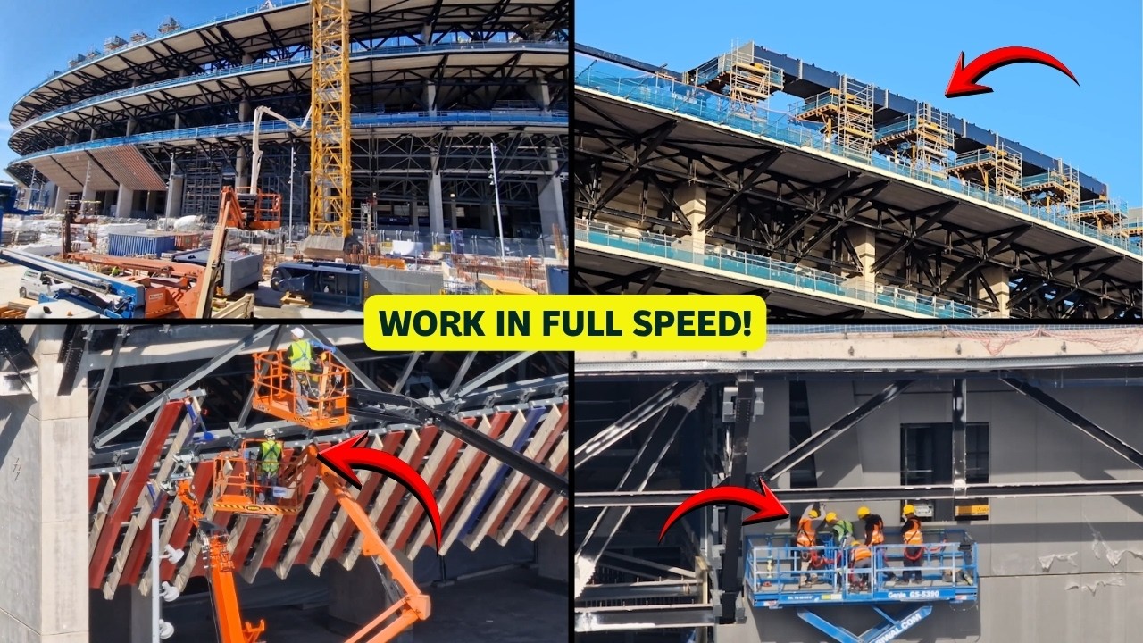 Camp Nou Construction Update | Huge Structural Progress & Anchor Installation Boom