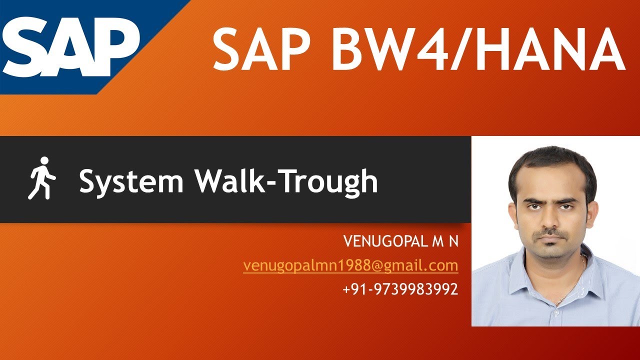 SAP BW4HANA System Walk-through | Overview of SAP BW4/HANA System by VENUGOPAL M N