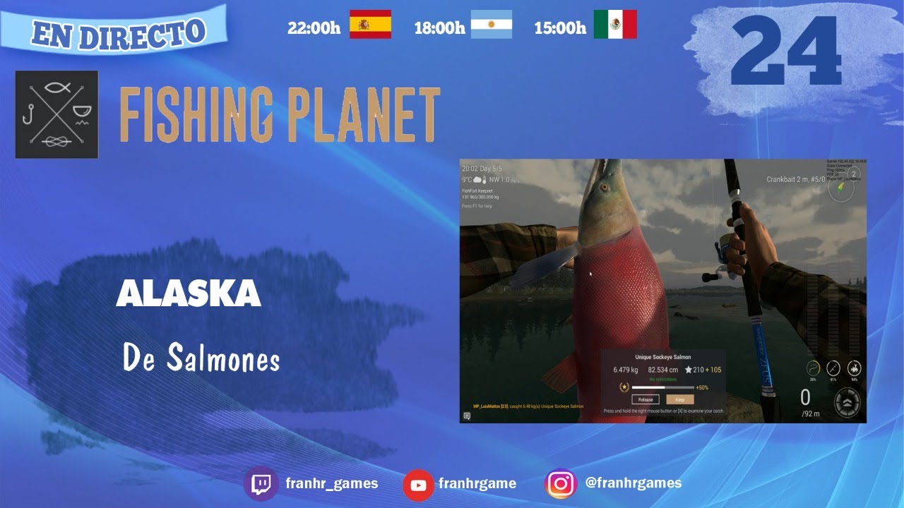 [ES] Fishing Planet #24 - Alaska - De Salmones  con Fran Wade - ❓Dudas ✔️FG army