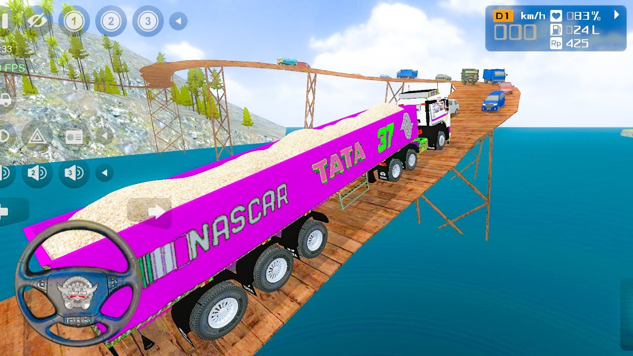 TATA Trailer Truck Driving Full Loaded Truck Supply Drive Gameplay |BusSimulator