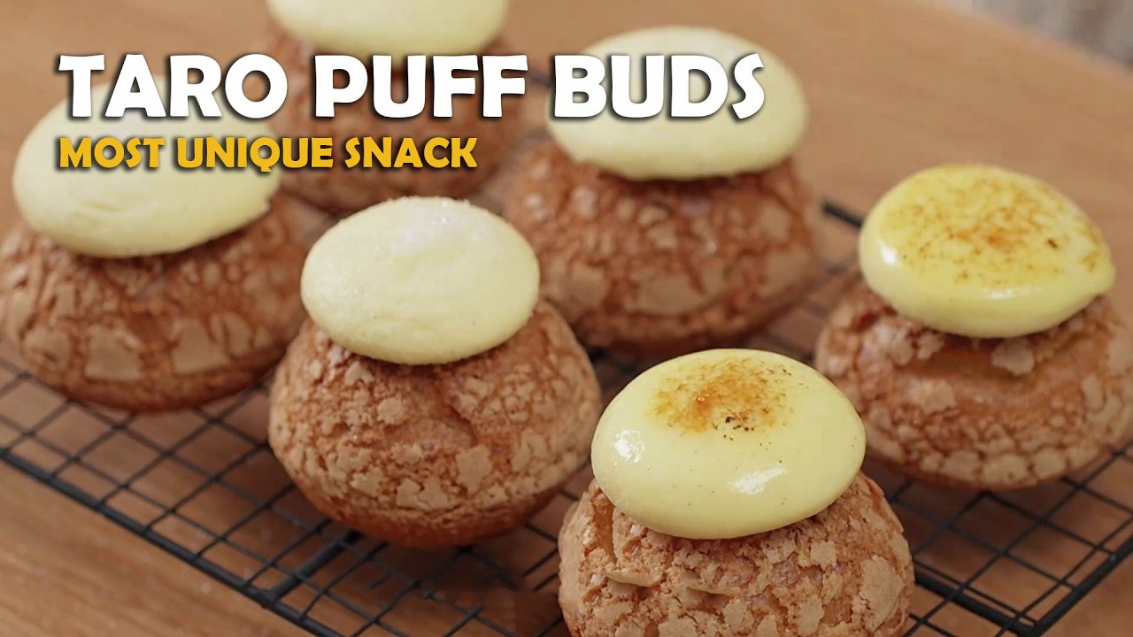 Taro Puff Buds 🥮 Easy & Most Unique Snack Recipe