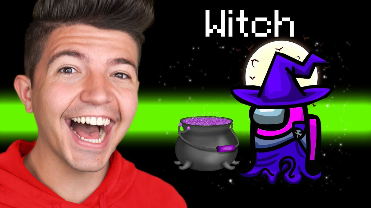 TROLLING Everyone as a WITCH in Among Us! - Mods