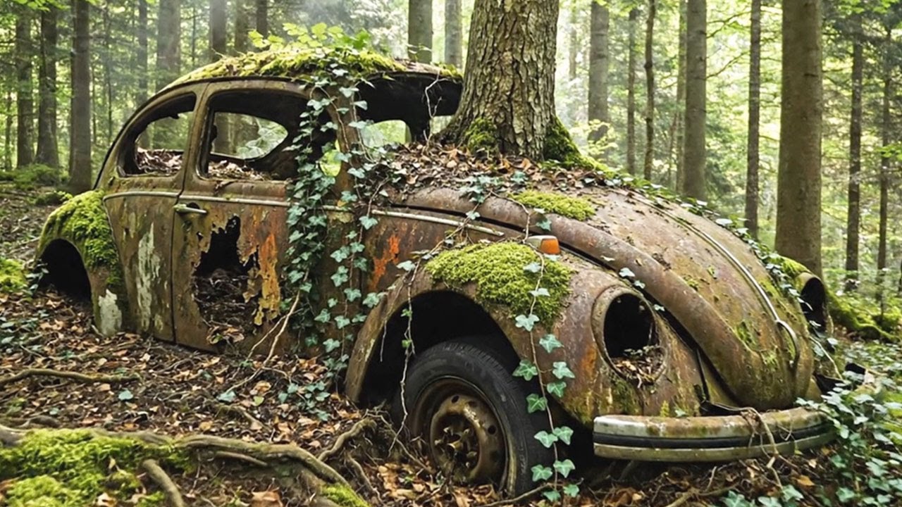 Abandoned Volkswagen Beetle Found Deep in the Forest — Full Rescue & Restoration Journey