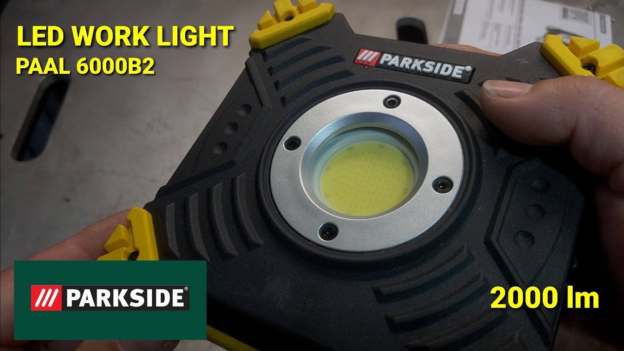 PARKSIDE LED Work Light  PAAL 6000 B2 TEST pracovn&eacute;ho svetla. Vhodn&eacute; na turistiku.