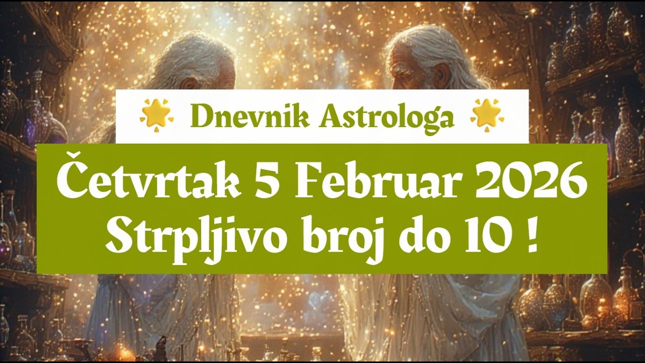 ❄️☃️ Dnevnik Astrologa ⭐ 5 Februar 2026 ☃️❄️ Strpljivo broj do 10 ! 🤫