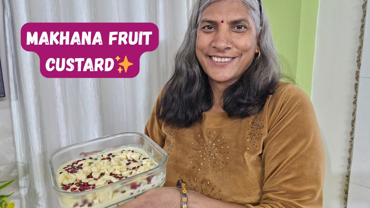 Makhana Fruit Custard✨| Healthy Recipe |