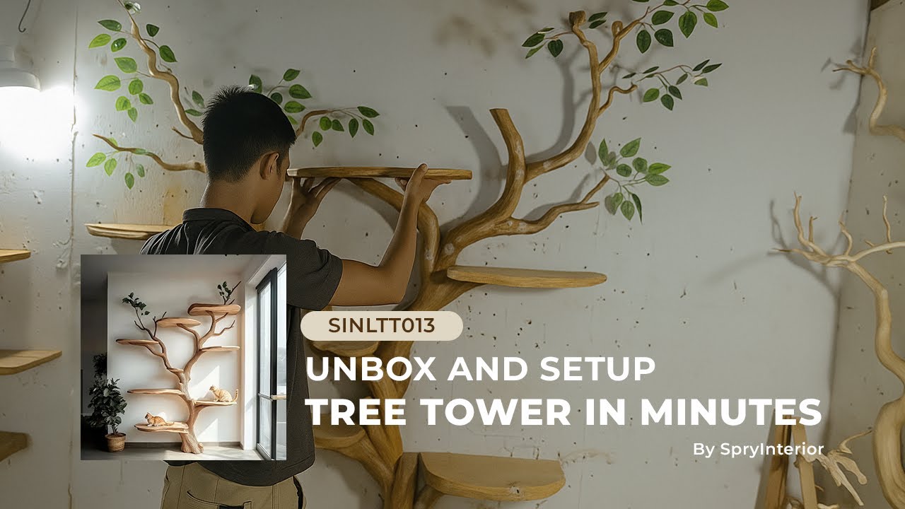Driftwood Cat Tree Assembly | JUST 3 Step for Catry Cat Tree | Best Cat Tree Tower 2025
