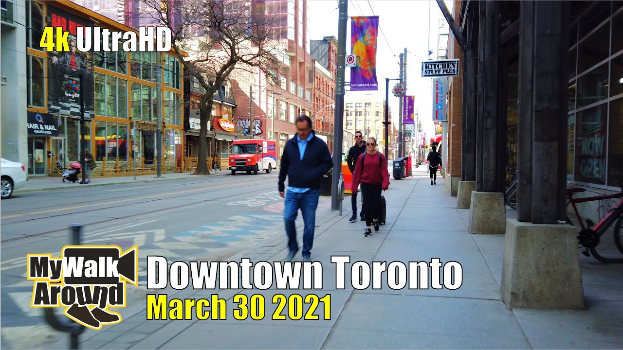 Running downtown Toronto to burn off the package of Bacon I ate yesterday (Toronto 4k video)