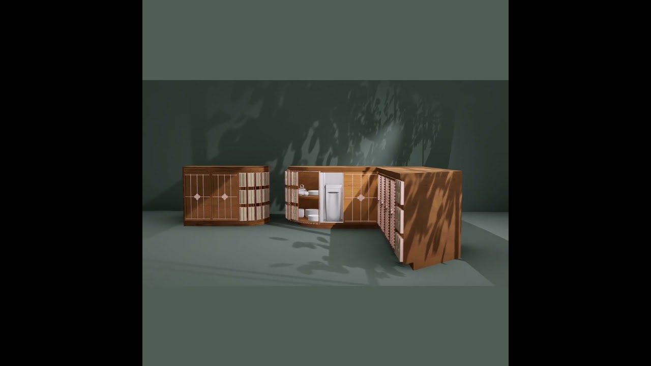 modern cabinet bar korean style for coffee shop Free 3D model #shorts #3dmodeling #3d