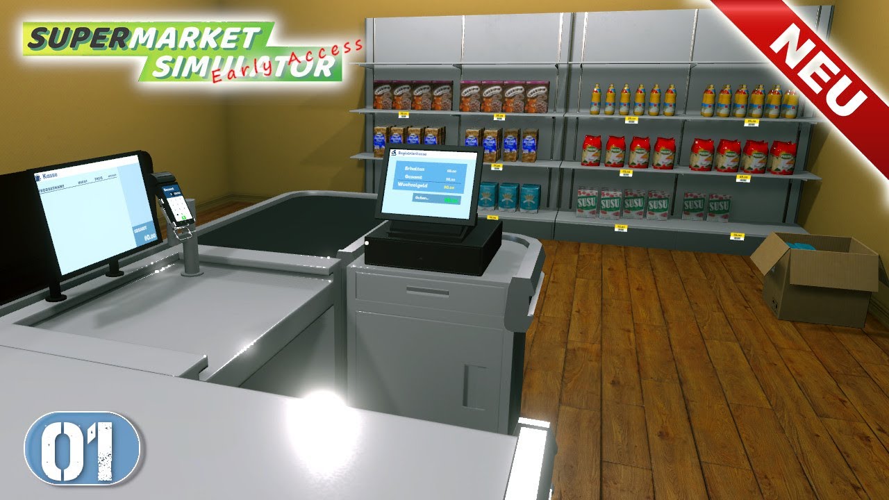 Supermarket Simulator 💵 Early Access🛒 #01 | deutsch