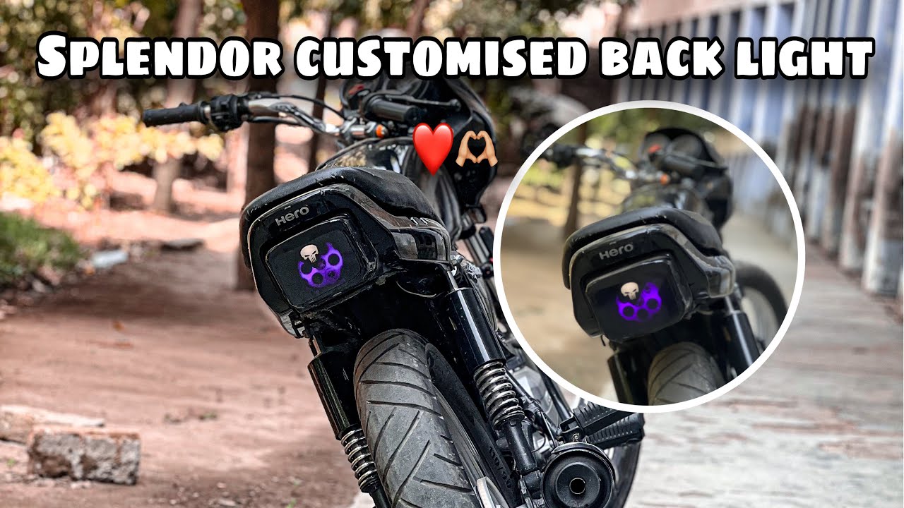 Splendor Back light customised | Process | Splendor modification❤️