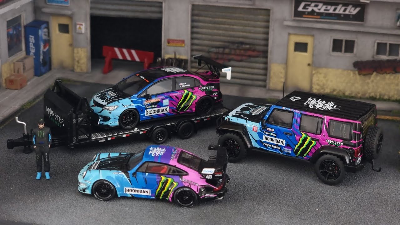 Timemicro Hauler set Honda Civic and Jeep Rubicon. Diecast Hunting in Europe! Unboxing and Review!