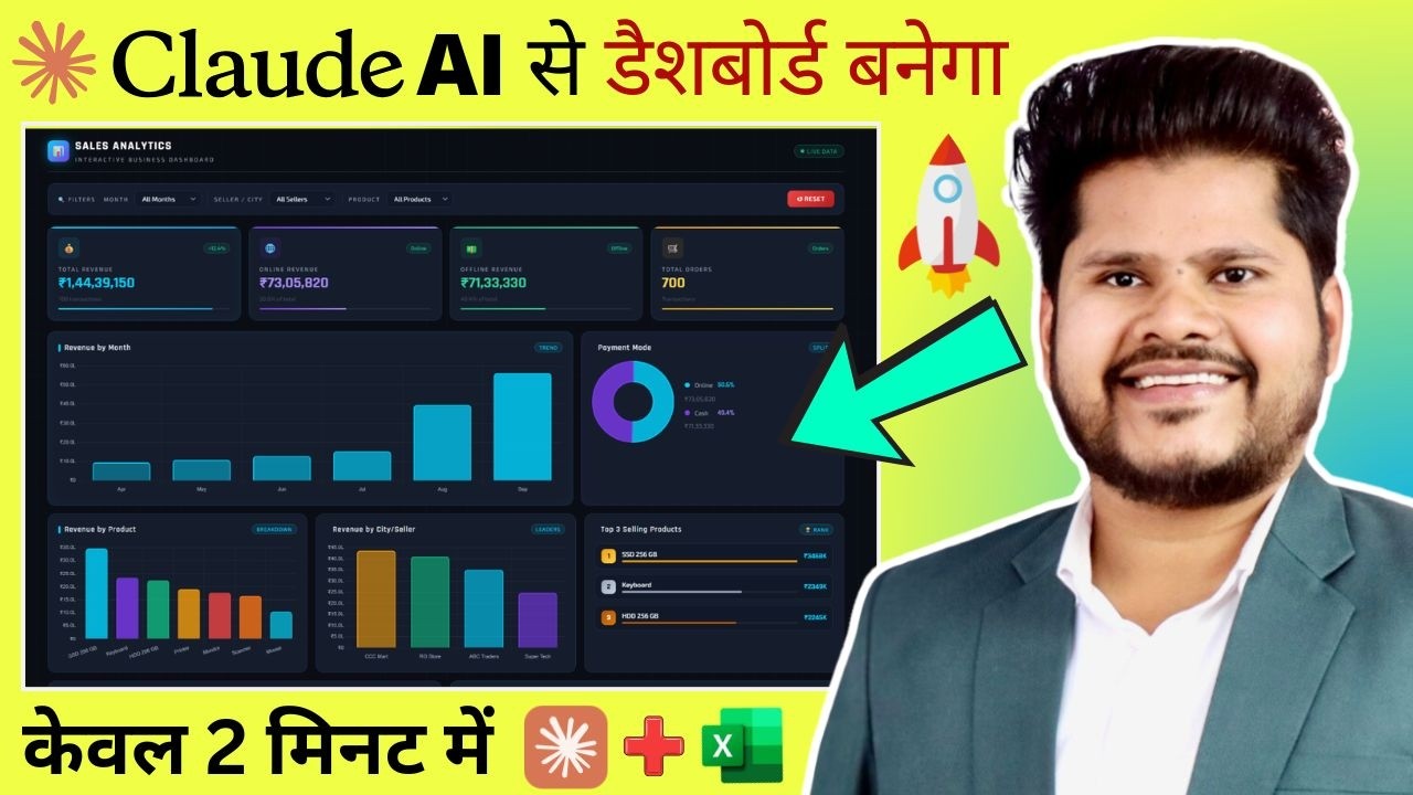 Claude AI Created a Full Excel Dashboard in 2 Minutes 🚀