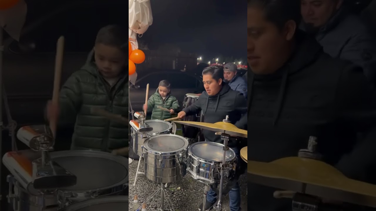 Yo Julian con tan solo 3 años acompañando a mi amigo en tarolas 