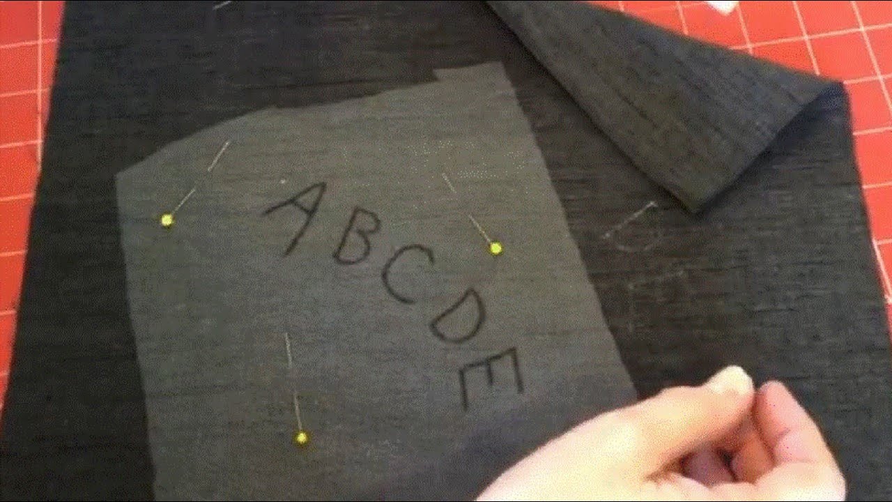 Tracing for Embroidery on Dark Fabric