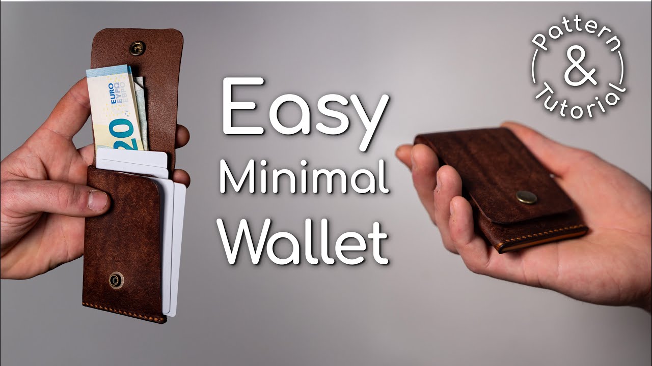 Minimal Wallet Tutorial - How to make a Leather Wallet