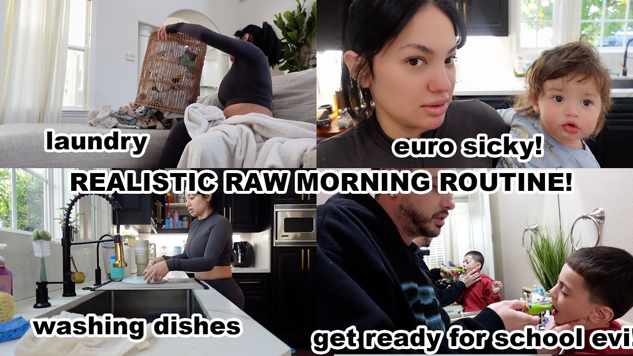 OUR REALISTIC MORNING ROUTINE WITH 2 KIDS!!