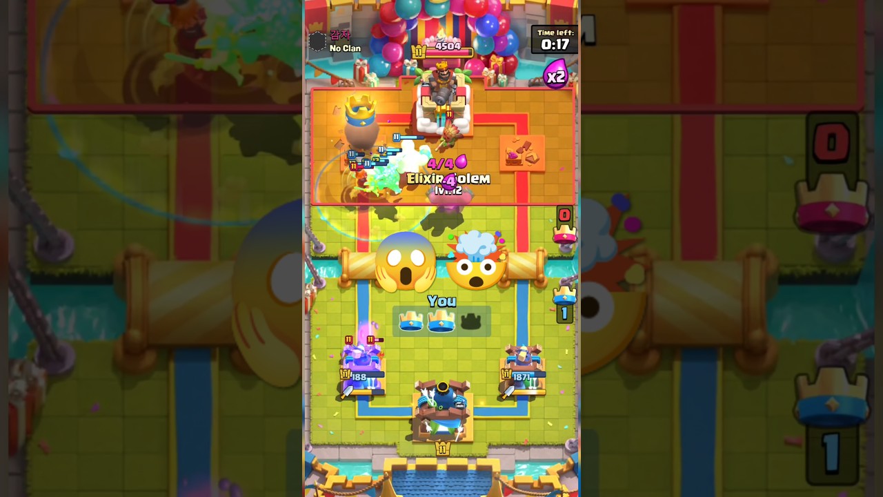 elixir golem battle healer deck 🤯 | clash royale | #shorts #clashroyale #supercell