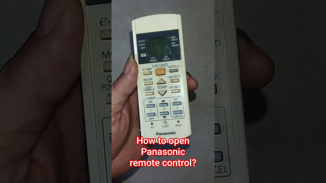 Открытие пульта дистанционного управления кондиционером Panasonic