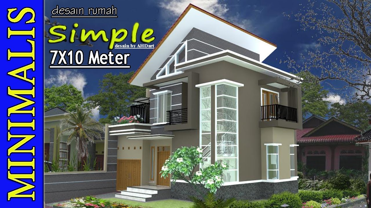 DESAIN SIMPEL RUMAH MINIMALIS 7X10 METER